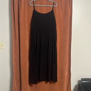 Black tiered midi/maxi dress